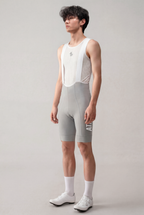 ATK Men_s performance Bib shorts - Light Grey- 3D-Printed Chamois