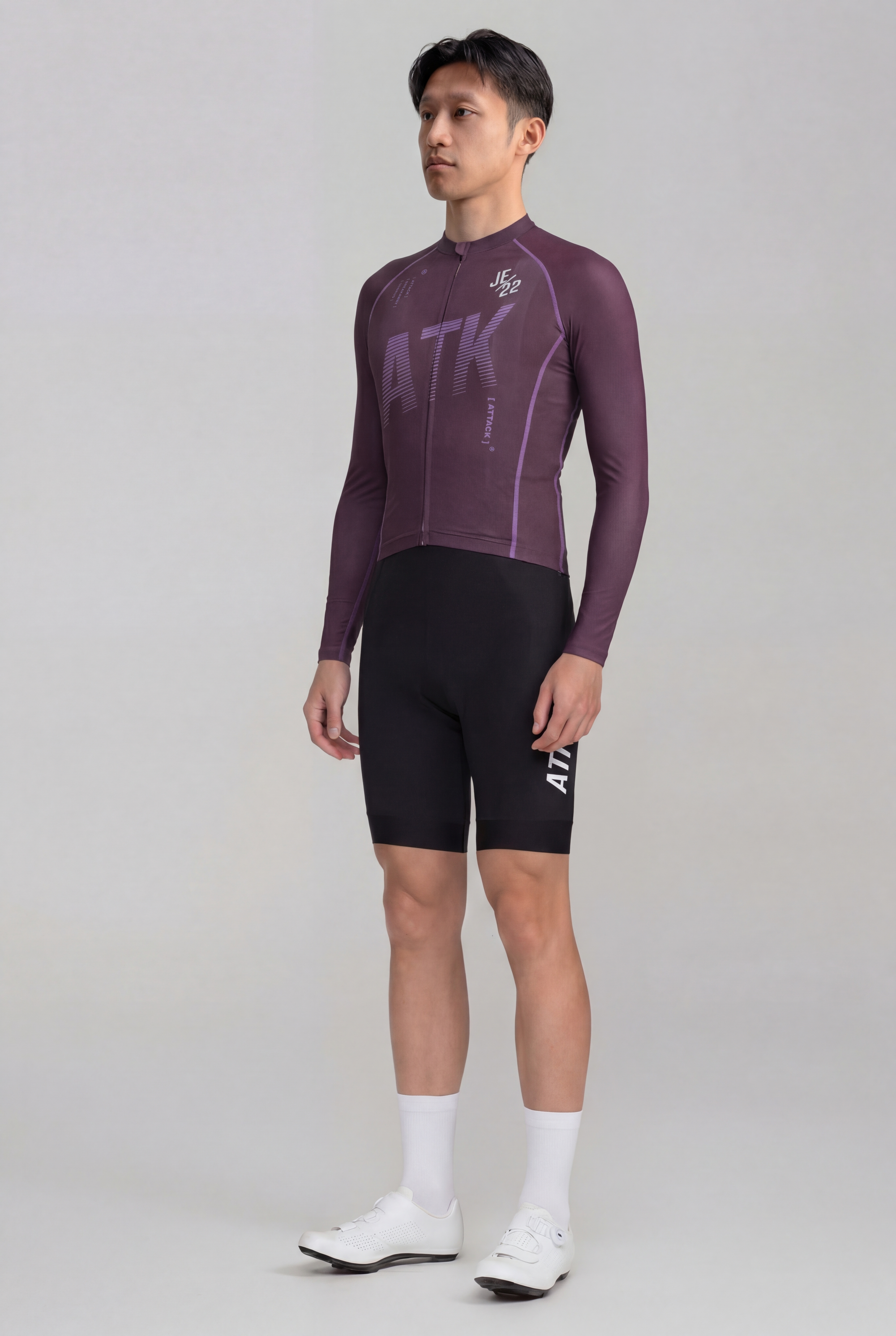 ATK Men_s performance long sleeved jersey- Dark Purple