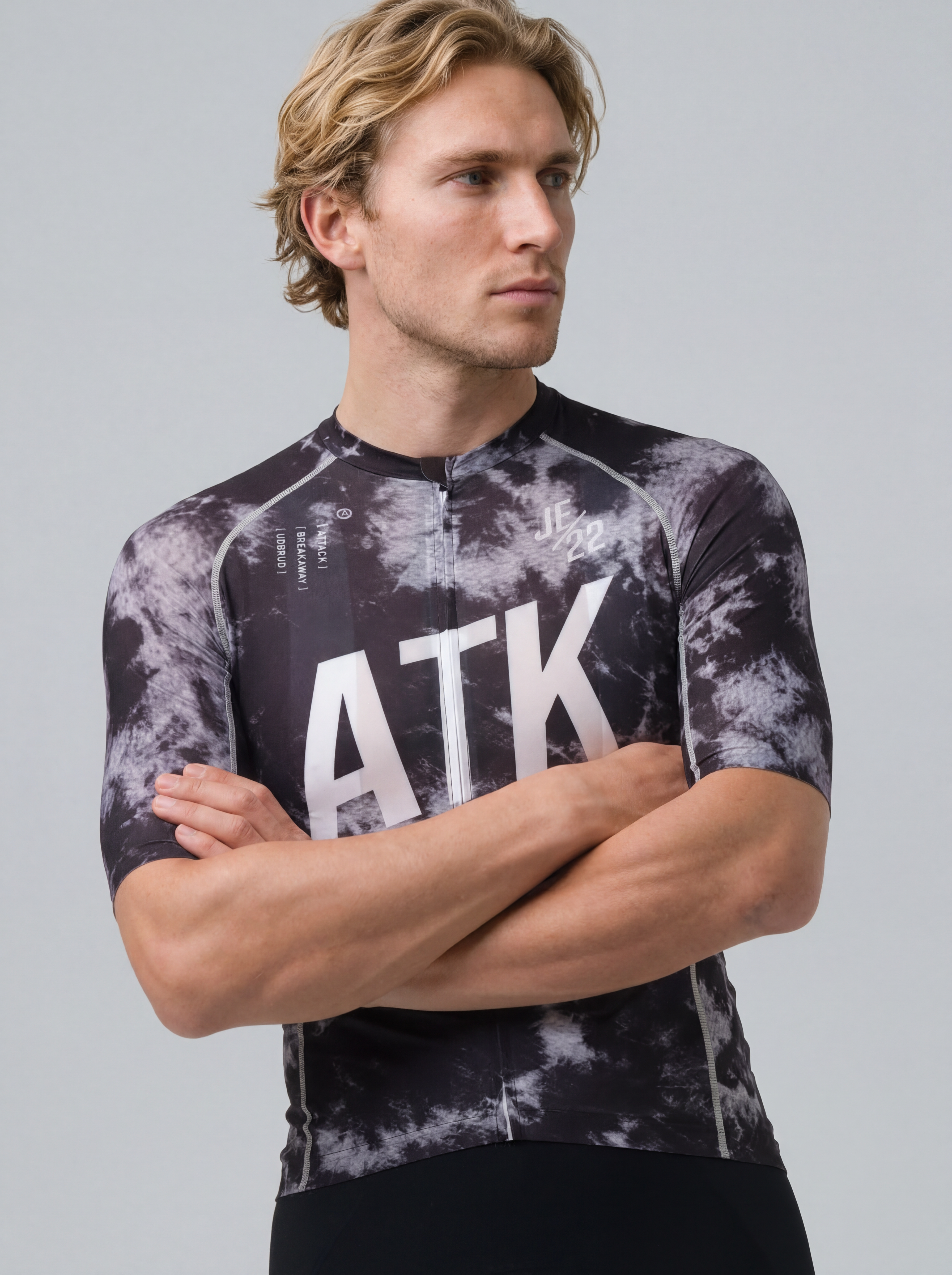 ATK Men_s performance short sleeved jersey- Misty