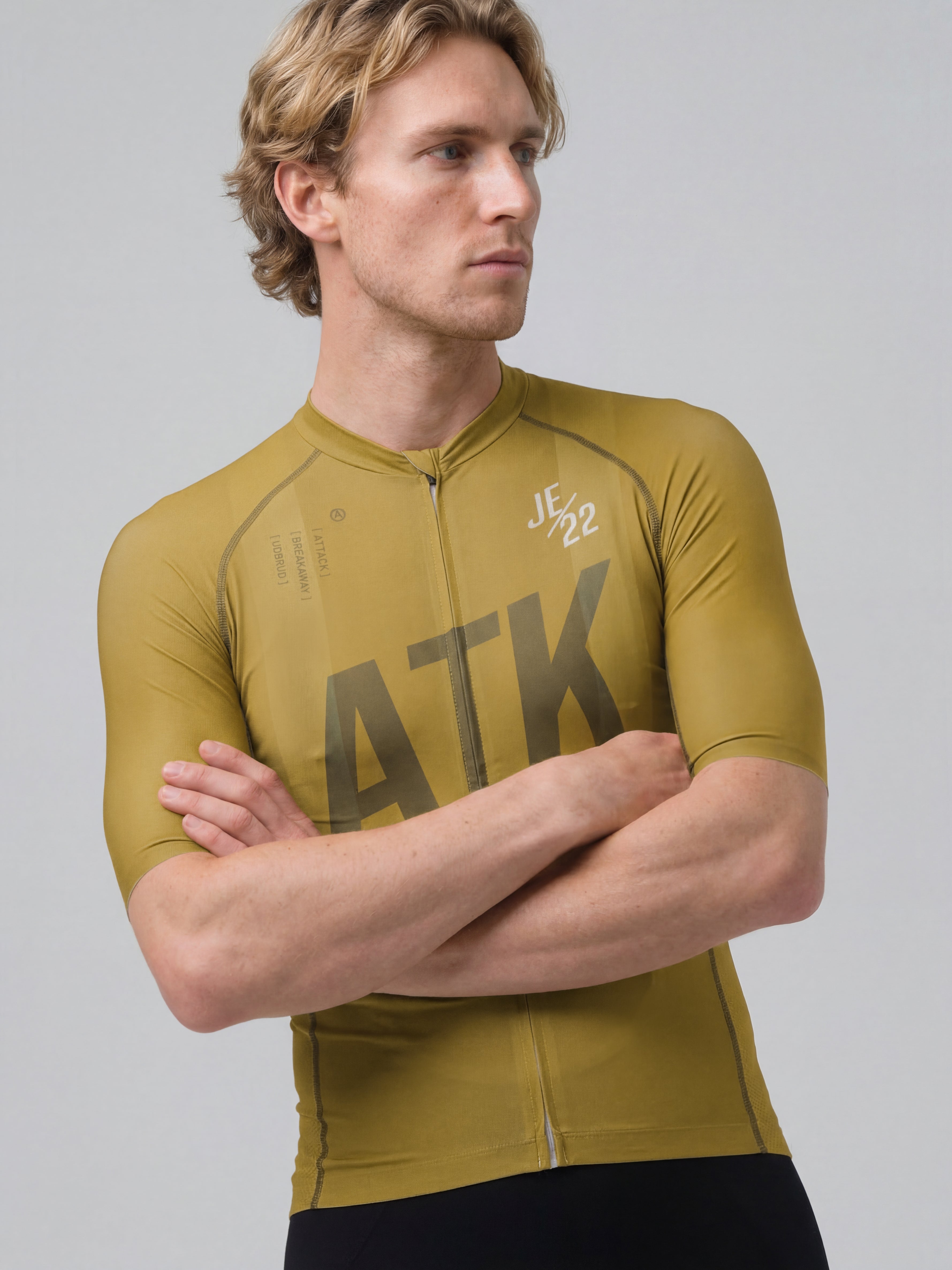 ATK Men_s performance short sleeved jersey- Amber