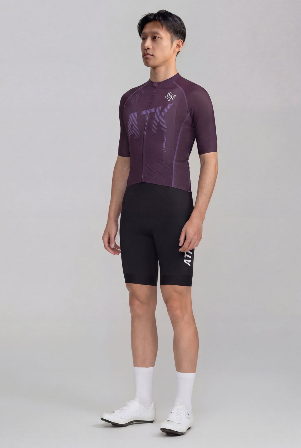 ATK Men_s performance short sleeved jersey- Dark Purple