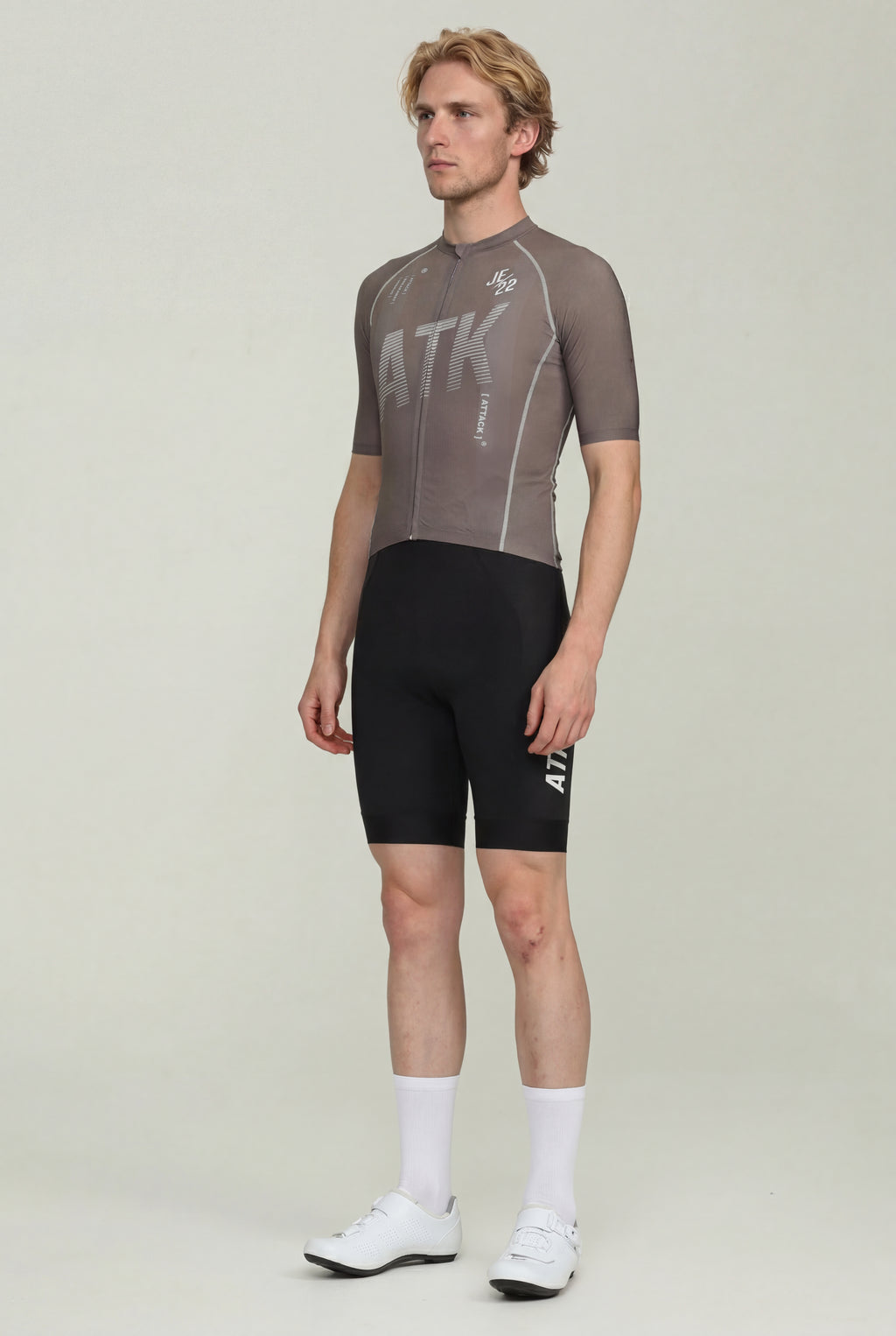 ATK Men_s performance short sleeved jersey- Taupe