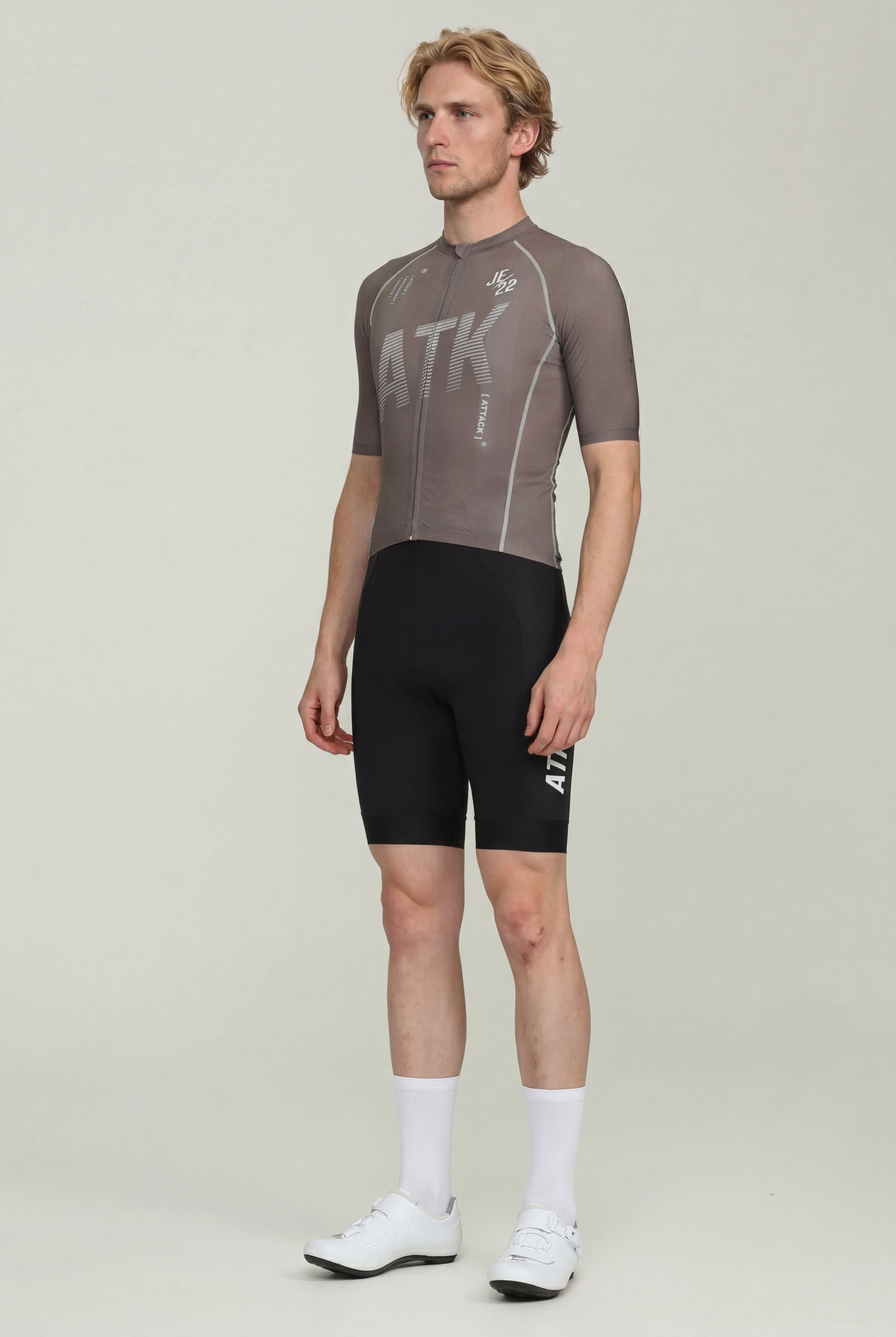 ATK Men_s performance short sleeved jersey- Taupe