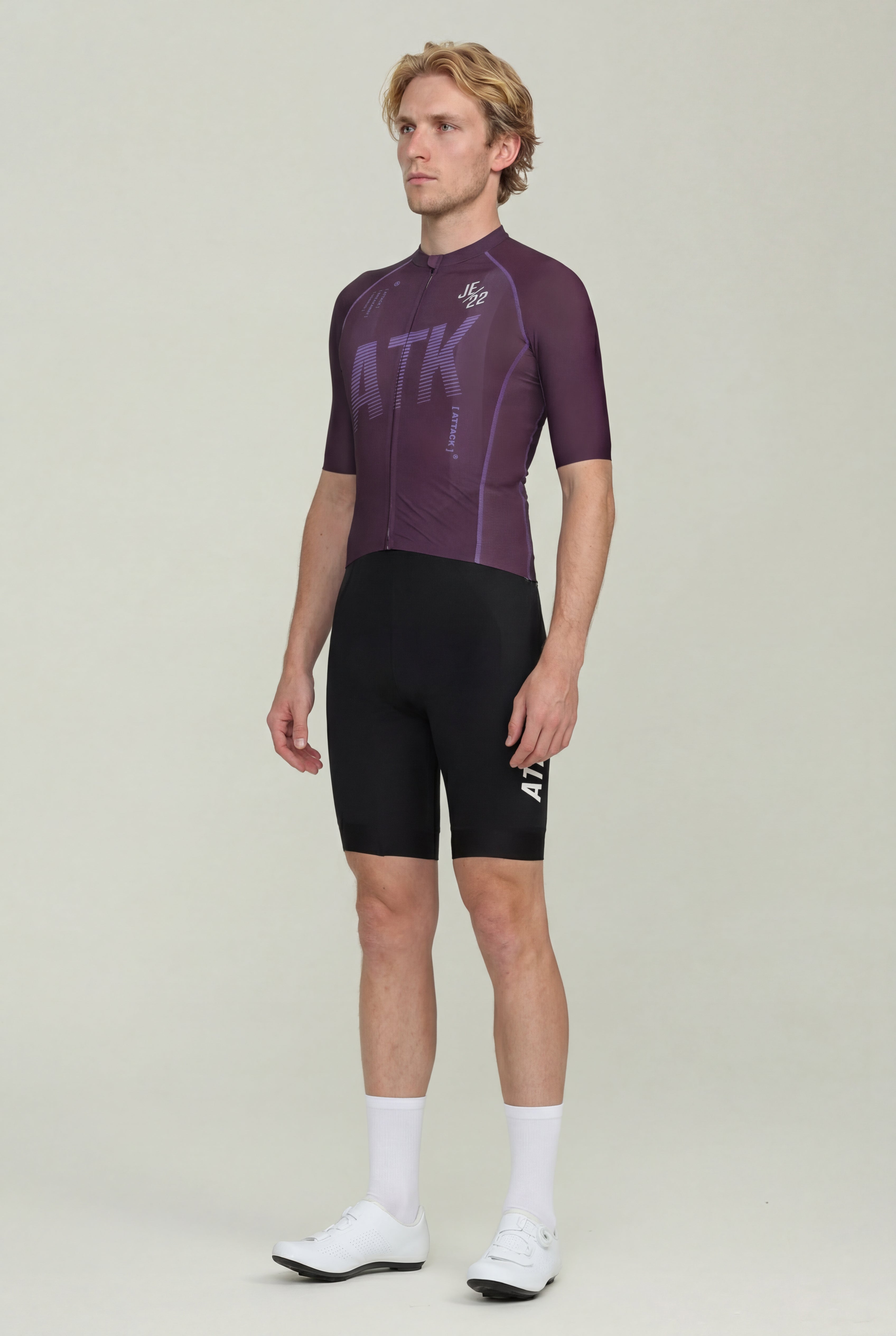 ATK Men_s performance short sleeved jersey- Dark Purple