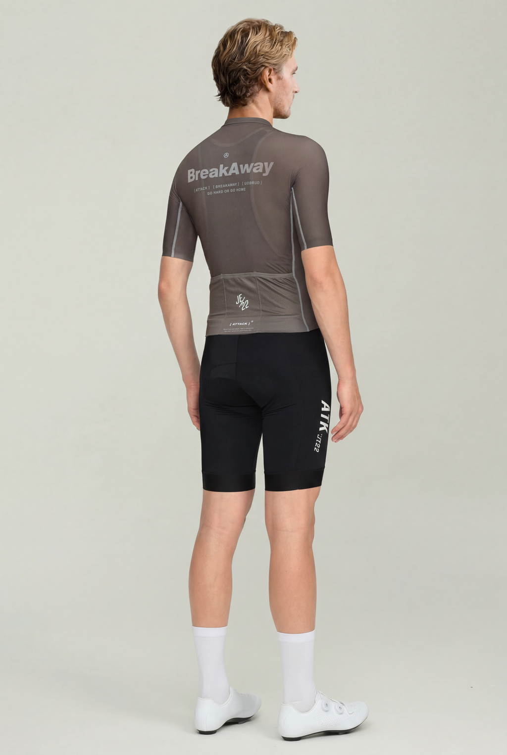 ATK Men_s performance short sleeved jersey- Taupe