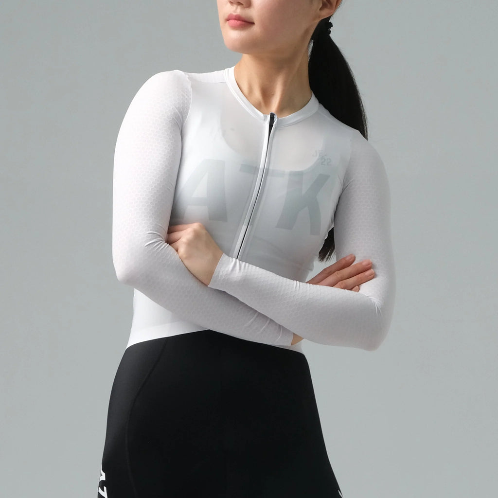 ATK Women's performance long sleeves Jersey - Misty White